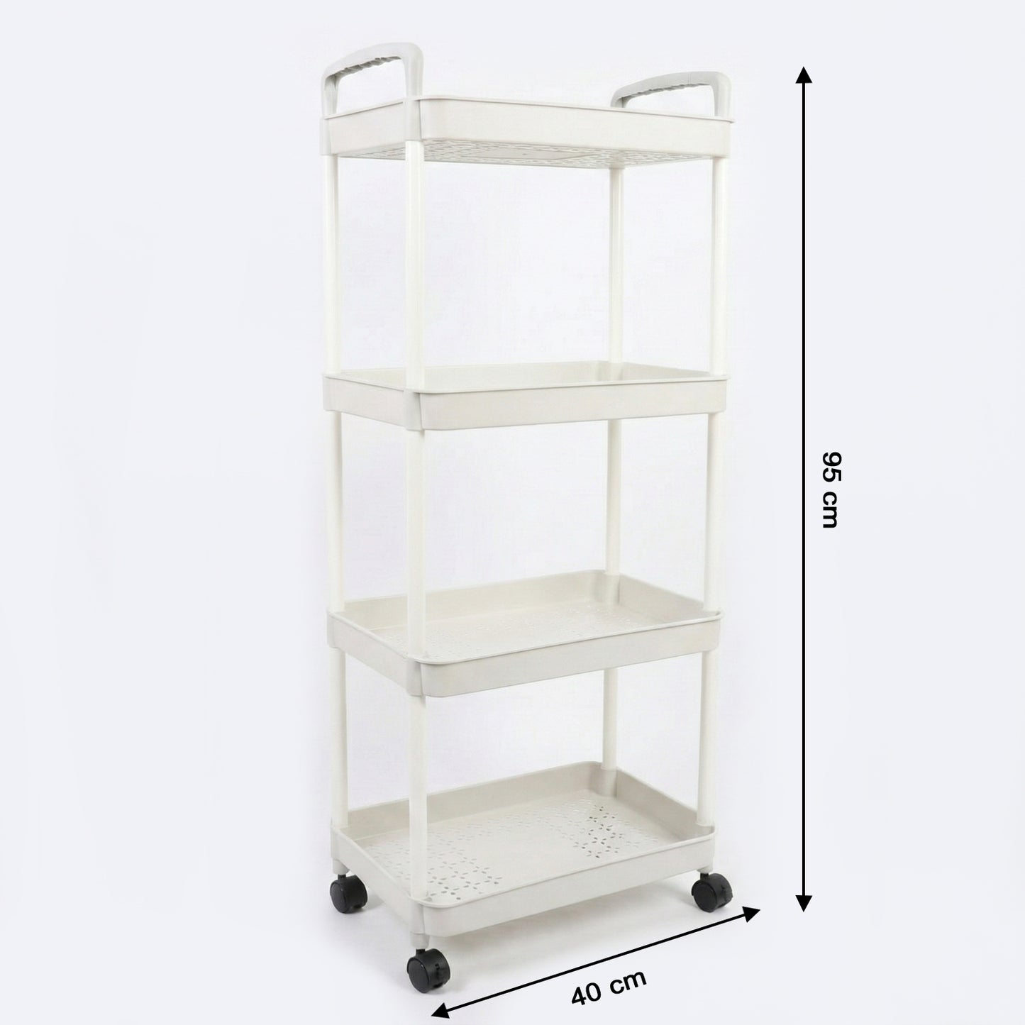 4 Layer Multipurpose Kitchen Storage Organizer Trolley With Wheels