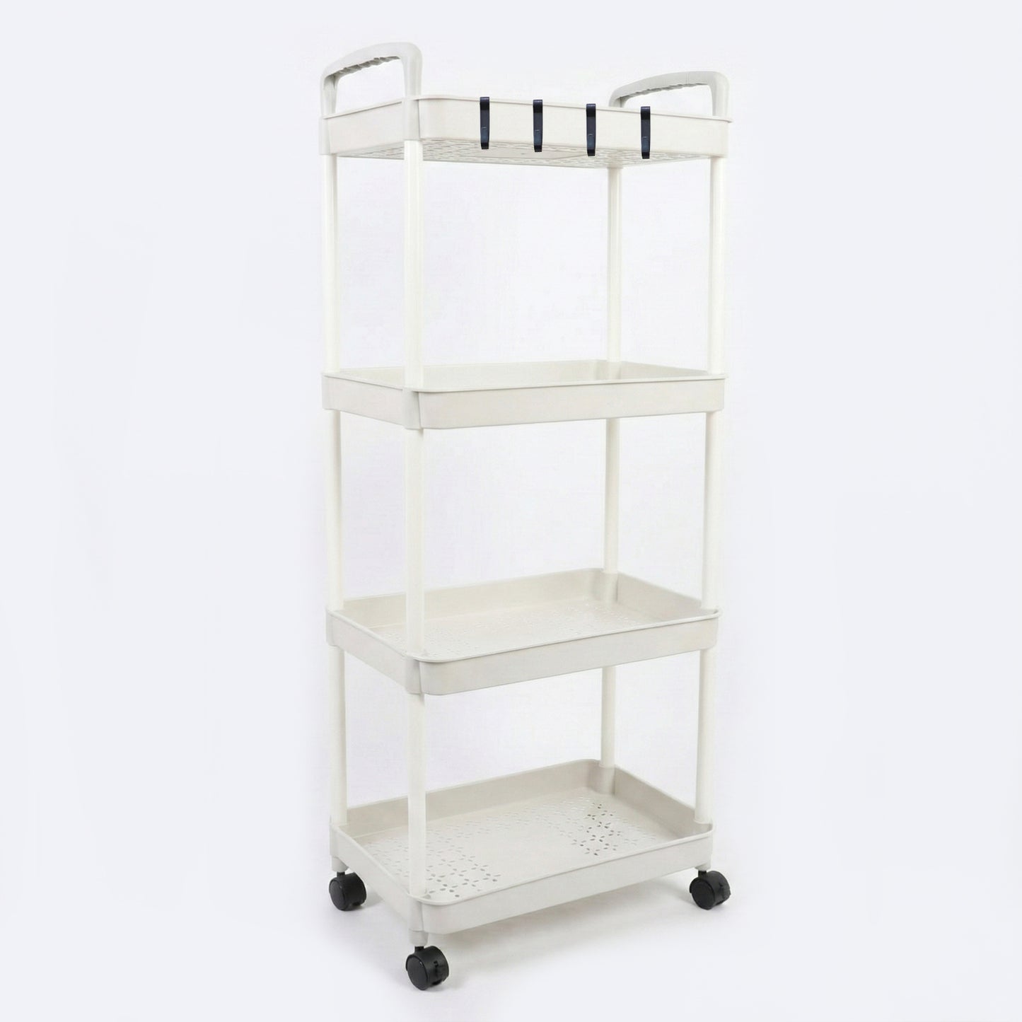 4 Layer Multipurpose Kitchen Storage Organizer Trolley With Wheels