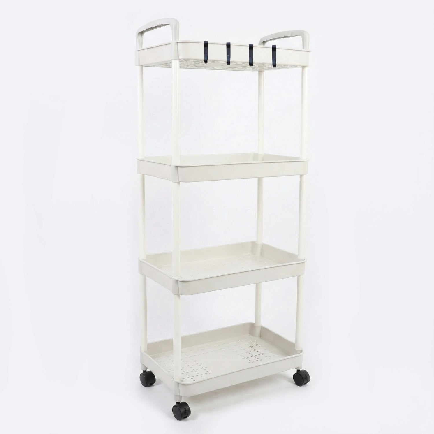 4 Layer Multipurpose Kitchen Storage Organizer Trolley With Wheels