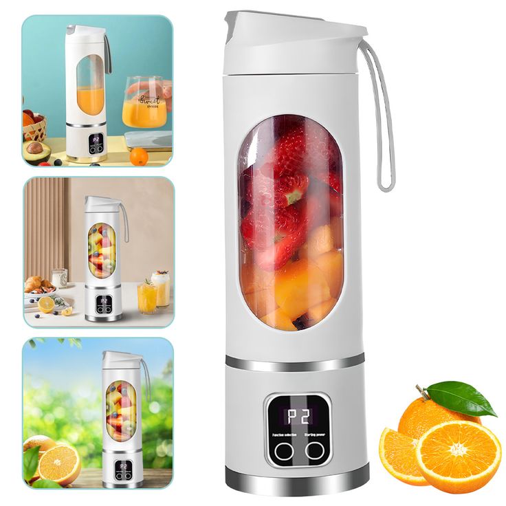 Portable Juicer Bottle 400ML | USB Rechargeable Portable Blender with Powerful Blades