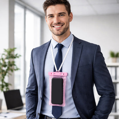 Pink Waterproof Phone Pouch Bag Mobile Cover (1 Pc)