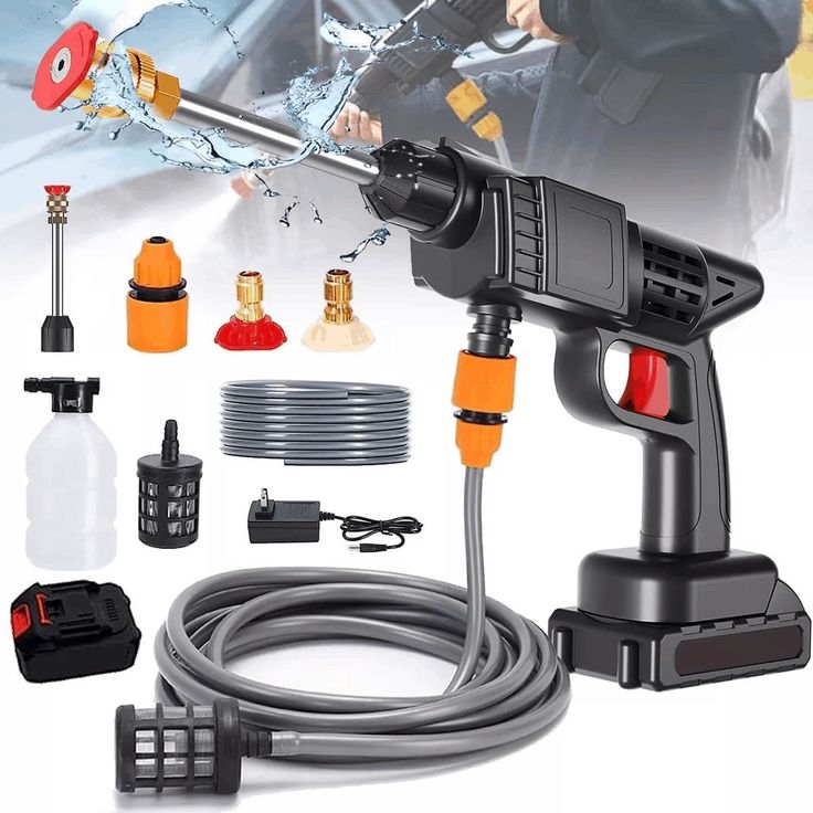 High Pressure Car Wash Gun | Multi-Purpose Water Spray Nozzle for Car, Bike & Garden