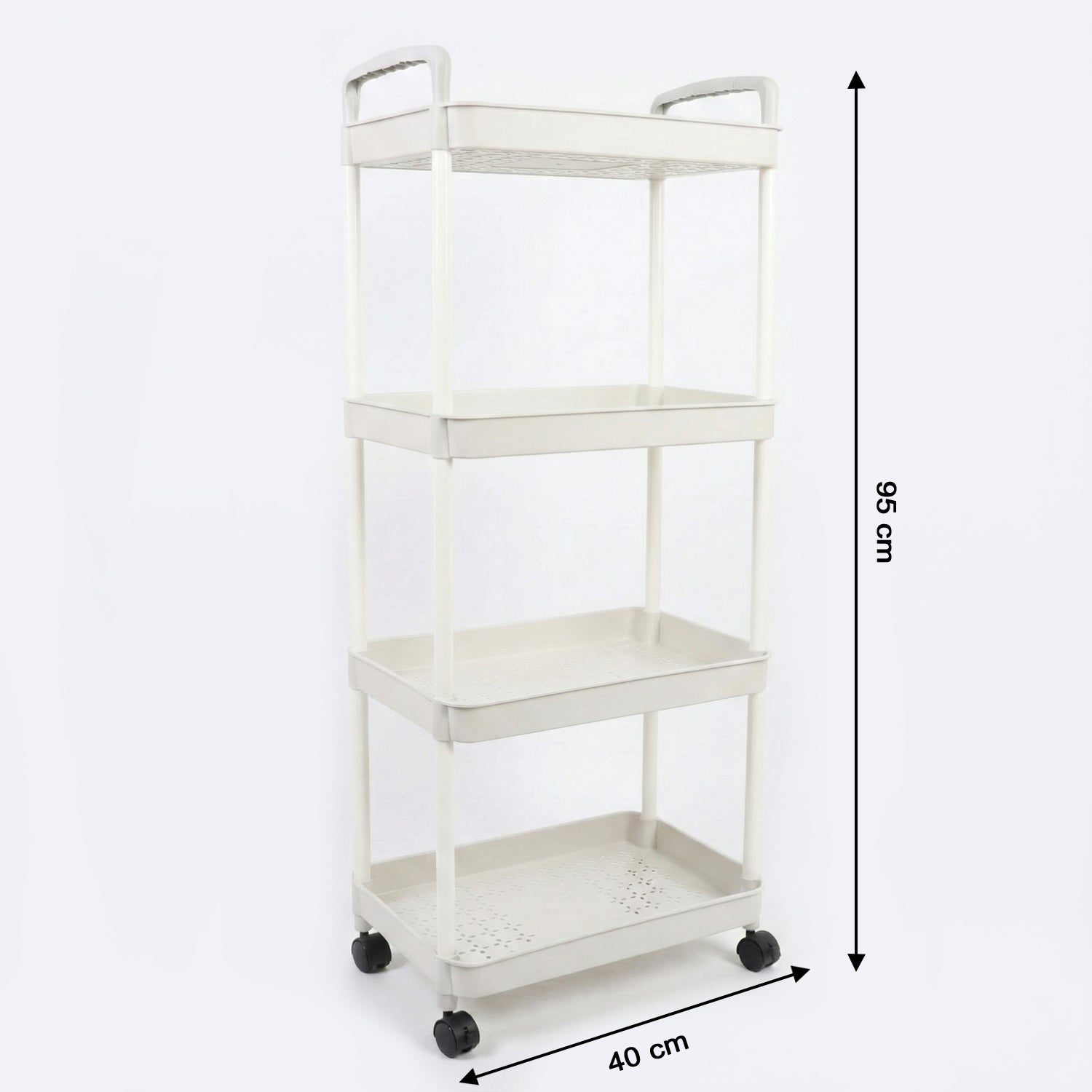 4 Layer Multipurpose Kitchen Storage Organizer Trolley With Wheels