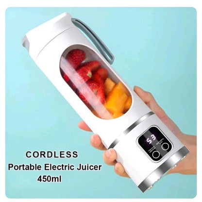 Portable Juicer Bottle 400ML | USB Rechargeable Portable Blender with Powerful Blades