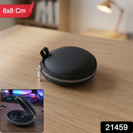 Compact Hard Shell Earphone Carrying Case With Zipper Closure (1 Pc)